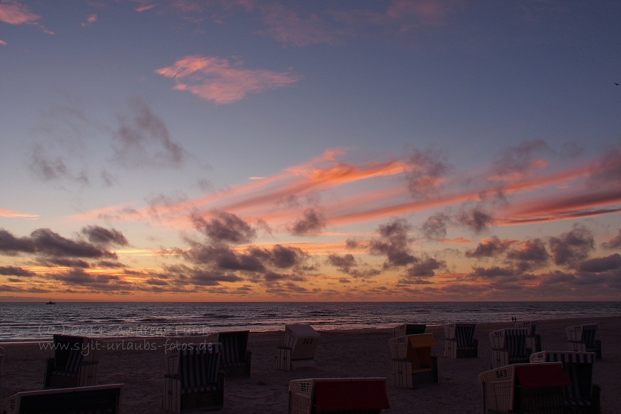 Sylt Hörnum Odde traumhafter Sonnenuntergang